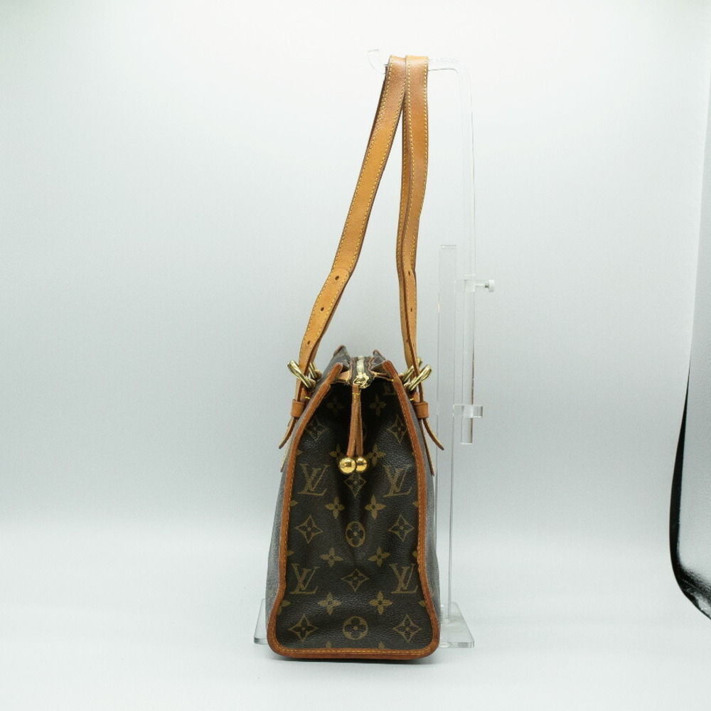 Louis Vuitton Gold Brown Monogram Leather Bag Brown Shoulder Popincourt Leather